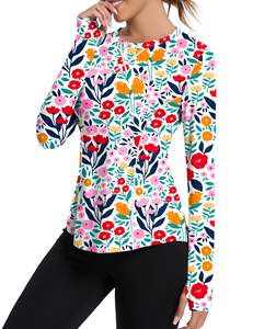 เสื้อผ้าพิมพ์ลายดอกไม้สวยงาม ผ้ายืดโพลีเอสเตอร์ พิมพ์ลายด้วยความร้อน สำหรับทุกเพศทุกวัย ป้องกันแสงแดด UPF50+ เหมาะสำหรับตกปลา สวมใส่ง่าย - Product Image 4