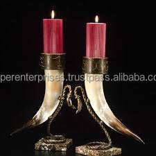 Buffalo Cow & Ox Horn Votive Candle Stick Holder hecho a mano en relieve estilo INS para hoteles restaurantes y Decoración de cumpleaños del hogar - Product Image 5