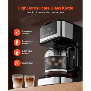 12-Cup Programmable <b>Touch</b> <b>Screen</b> Electric Drip <b>Coffee</b> Maker Multi-Functional Steeped <b>Machine</b> with 4-Hour Insulation - Product Image 4