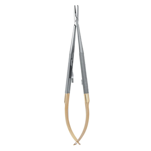 Porte-aiguille Barraquer en carbure de tungstène, droit, verrouillable, 18 cm, en acier inoxydable, pour chirurgie dentaire et suture orale - Product Image 1