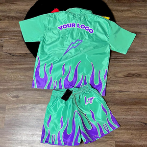 Chaqueta Deportiva Personalizada con Estampado de Serigrafía, de Poliéster, con Cierre, Estilo Holgado, Unisex, Cortavientos de Verano, Conjunto Deportivo Corto - Product Image 6