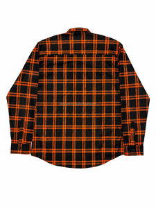เสื้อเชิ้ตผ้าแฟลนเนลสีดำส้มสำหรับผู้ชาย แขนยาว สวมใส่สบายในฤดูหนาว ผลิตจากผ้าโพลีเอสเตอร์/ผ้าฝ้าย ระบายอากาศได้ดี เป็นมิตรต่อสิ่งแวดล้อม - Product Image 2