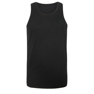 Plus Size <b>Men's</b> Breathable Knitted <b>Tank</b> <b>Top</b> Big & Tall <b>Black</b> Solid Vest <b>Top</b> Wholesale Customizable - Product Image 5