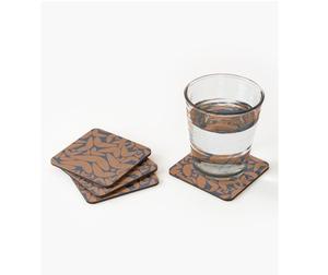 Nouvel arrivage : Sous-verres design avec plateau en MDF et impression émail, lot de 4 sous-verres à thé à prix réduit - Product Image 1