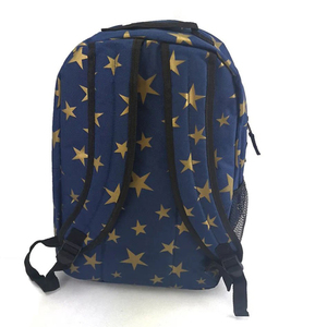 Custom Colour Star Print Nylon <b>Backpack</b> Kids School Bag Lightweight Bookbag with Side Mesh Pocket Padded <b>Straps</b> - Product Image 3