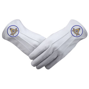 Guantes de Ceremonia de Algodón de Alta Calidad, Blancos, para Uso Rituual, Accesorios para Uniformes Fraternales - Product Image 6