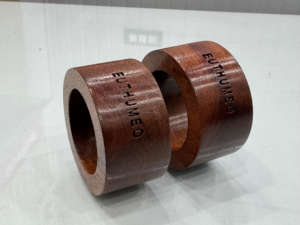 Anneaux de serviette en bois de luxe faits à la main pour Noël, vente en gros depuis l'Inde, anneaux de serviette faits à la main en vente en gros - Product Image 4