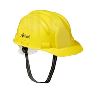 Casque de sécurité en vinyle jaune, casque de protection pour chantier de construction - Product Image 3