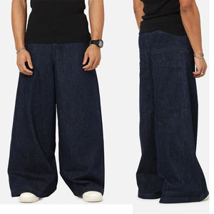 Jeans de mezclilla OEM 100% algodón ligeros de cintura media con lavado a la piedra para hombre, botones plateados personalizados, corte holgado, venta al por mayor - Product Image 1