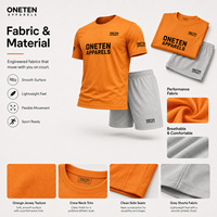 Ensemble uniforme de tennis d'été pour hommes : T-shirt de performance et short athlétique, impression sérigraphiée personnalisée, fournisseur OEM