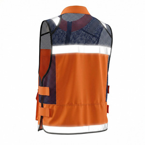 Uniforme de sécurité personnalisé, haute visibilité, réfléchissant, unisexe, toutes saisons, gilet 100% polyester avec plusieurs poches - Product Image 2