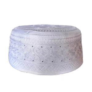 Gorro de Oración Musulmán Étnico Bordado para Hombre, Algodón Satinado Elástico y Transpirable, Venta al Por Mayor - Product Image 1