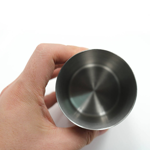 แก้วน้ำโลหะสีเงินขนาด 300 มล. แก้วน้ำสแตนเลสสำหรับกาแฟและน้ำ พร้อมลูกบอลถัก - Product Image 2