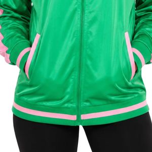 Black AKA Vintage Track <b>Jacket</b> Women Zip Up Sportswear <b>Jacket</b> Casual Fashion Outerwear Athletic Streetwear Apparel Wholesale - Product Image 5