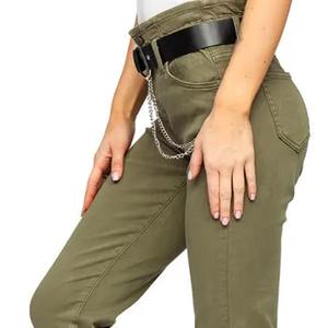 Jean taille haute pour femme 2026 – Pantalon décontracté en coton, coupe skinny, options longueur longue, short en denim, jean taille haute tendance - Product Image 6