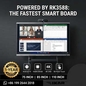 Massive Memory Capacity 86 Inch 4K IFPD 16GB RAM 256GB ROM Android 15 OS 40 Point Touch AI Person Tracking Camera Windows 11 PRO - Product Image 5