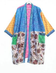 100% Pure Soie Kimono Robes Femme Soie Kimono Vintage Kimono Boho Kimono Soie Robe De Chambre - Product Image 1