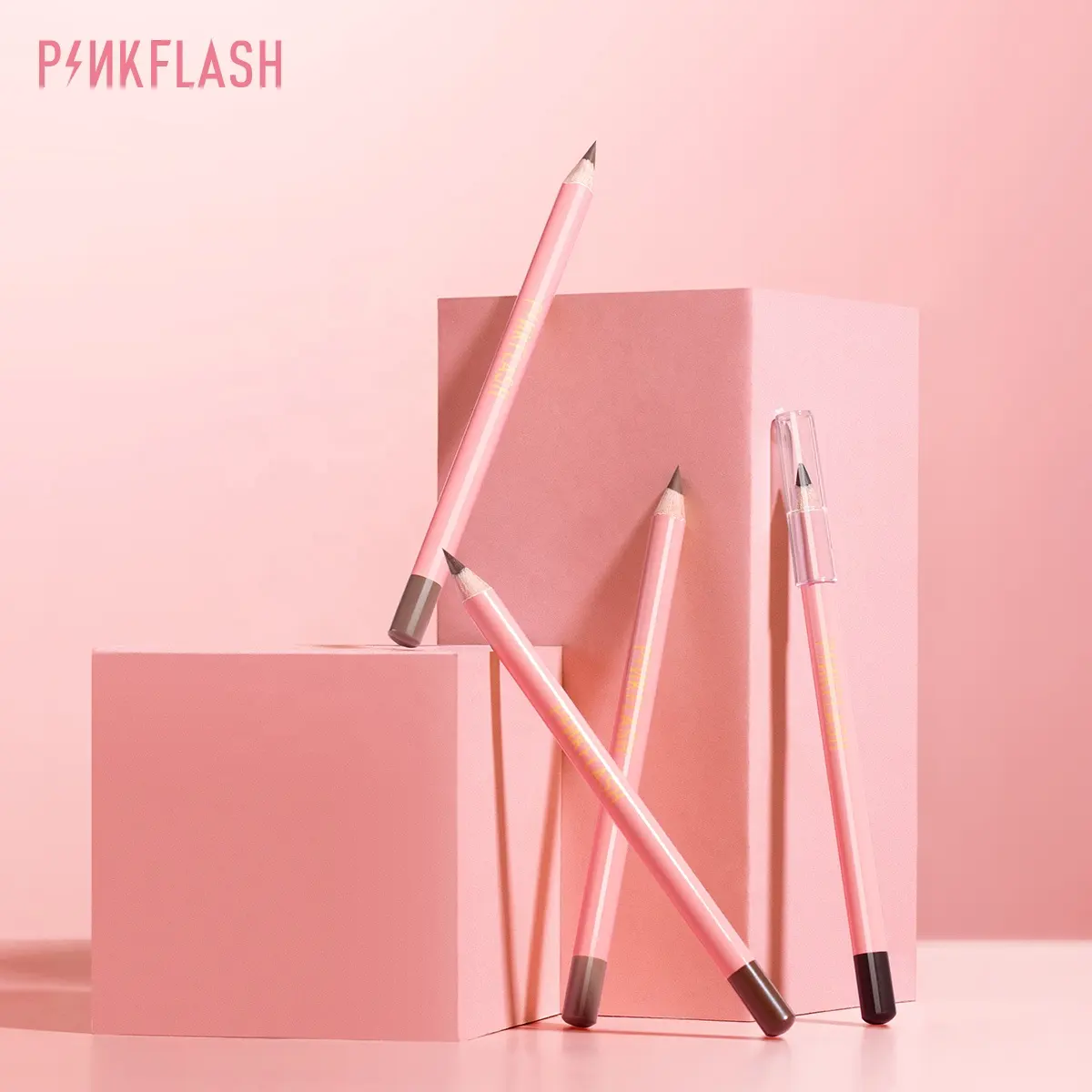 Pinkflash PF-E02 Groothandel Cosmetica Winkel Zacht Hout Wenkbrauw Wenkbrauw Wenkbrauw Extensions Haar