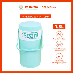 1.5L Plastic Insulated Water Jug Portable Beverage <b>Cooler</b> with Lid & Handle Durable PP <b>Drink</b> Container for Outdoor Travel - Product Image 1