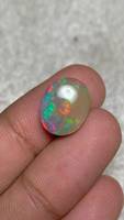 Opale d'Éthiopie naturelle, pierre précieuse en vrac, taille ovale, 6 carats, jeu de couleurs, effet feu, certifiée IGI pour la fabrication de bijoux