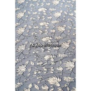 Tissu indien imprimé à la main à motifs floraux, 100 % coton, écologique, pour filles et femmes, séchage rapide, respirant, léger, vêtements d'été - Product Image 5