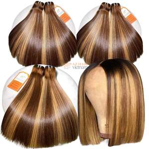 Trame Piano Couleur Extensions de Cheveux En Gros Remy Vietnamien 100% Cheveux Humains Double Dessiné Pur Cru Vierge Cheveux Crus - Product Image 5