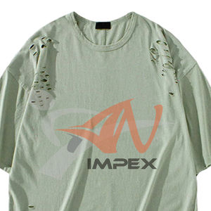 เสื้อยืดโอเวอร์ไซส์ลายโลโก้วินเทจสำหรับผู้ชาย สไตล์ทำสีซีดแบบดิสเทรส ผ้าฝ้าย 100% น้ำหนัก 240 กรัม ทรงหลวม ใส่สบายสำหรับฤดูร้อน ขายส่ง - Product Image 2