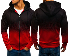 Sweat-shirt à capuche zippé pour homme, impression numérique, anti-rétrécissement, séchage rapide, tricoté, coupe classique, décontracté, pour l'été - Product Image 2