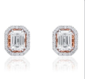 Elegantes Pendientes de Diamantes Cultivados en Laboratorio, Oro de 14k, Corte Brillante Redondo, para Mujer, Joyería Moderna y Elegante para Aniversario de Bodas - Product Image 5
