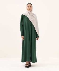 Middle East <b>Arab</b> Classic Abaya Green Modest Abaya Muslim Clothing Solid Color Embroidery Irani Kaftan Handmade - Product Image 1