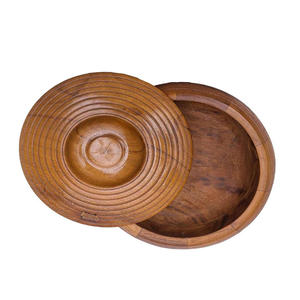 Plat à gratin en bois marron foncé fait main, design standard, avec couvercle en bois, grande taille 20 cm, le plus vendu, écologique, compatible lave-vaisselle - Product Image 6