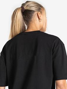 Camiseta de Mujer al por Mayor Personalizada, sin Costuras, Ajustada, Cuello Redondo, Negra, Manga Corta, Clásica, Informal - Product Image 4