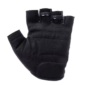 Black Fingerless Cycling Gloves With Padded Palm And Reinforced Stitching For Comfortable Ride - Product Image 1