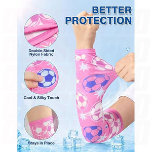 Manchons de bras pour enfants et jeunes, pour filles et garçons, manchons de sport protecteurs, légers, extensibles et respirants - Product Image 3