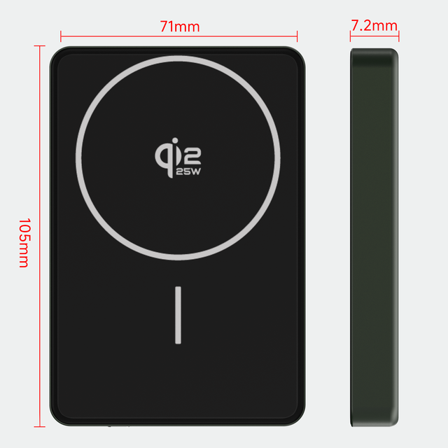 PD 45W Fast Charge Power Banks  Qi2.2  Magnetic Wireless Charger Portable Power Bank 10000mah RoHS Power bank Power Station