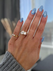 Anillo Toi Moi con Diamante de Corte Pera de 1.51CT y Diamante de Corte Princesa de 1.01CT, Cultivado en Laboratorio IGI, Oro Sólido de 14K, Anillo de Compromiso para Mujer, Regalo Sorpresa para Enamorados - Product Image 5