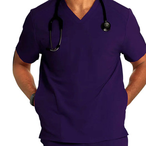 Custom Printed Knitted Breathable Comfortable Professionals Scrubs Uniform for Medical Nursing Suit Sets Men - Product Image 3