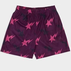 Short de basket-ball en maille imprimé de conception sublimation en gros short personnalisé de haute qualité short de basket-ball en maille 2025 - Product Image 2