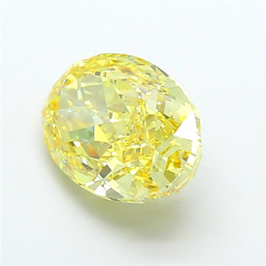 Diamante Cultivado en Laboratorio, Corte Oval Radiante, Color Amarillo Intenso, Certificado IGI, MANYA, Joyería Fina de Lujo con Gemas Sueltas - Product Image 4