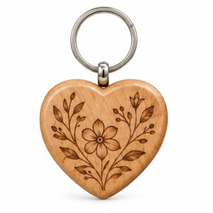 Minimalist Wooden Keychain Custom Wood <b>Key</b> <b>Ring</b> Natural Grain Finish Personalized <b>Accessory</b> For Gifts Bags And Backpacks - Product Image 1