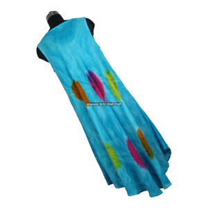 <b>Beach</b> Wear Tie Dye Sleeveless Boho Maxi <b>Dress</b> Women Summer <b>Long</b> Maxi <b>Dress</b> Women's Umbrella <b>Dress</b> Tie Dye Colorful Design Rayon - Product Image 1