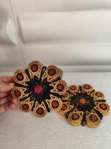 Posavasos de Mimbre Estilo Boho con Diseño Floral, Tapete Decorativo para Mesa de Té, Centro de Mesa para Café y Decoración de Mesa de Comedor - Product Image 6