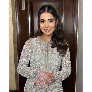 Ensemble haut et pantalon palazzo beige pour femme, de la marque LG Designer, pour les occasions spéciales, avec un magnifique koti assorti, taille M - Product Image 4