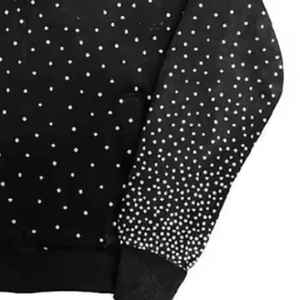 เสื้อฮู้ดดี้ประดับเพชรแบบสั่งทำพิเศษ ไซส์ใหญ่ หนักแน่น สไตล์สตรีทแวร์ แบบซิป สำหรับผู้ชาย ผู้ผลิต OEM/ODM เสื้อฮู้ดดี้ประดับเพชรเต็มตัว - Product Image 2