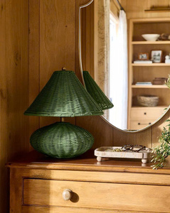 Elegant Rattan Table Lamp Stylish <b>Lighting</b> Decor For Living Room And Bedroom Natural Handmade Lamp For Cozy Home Styling - Product Image 5