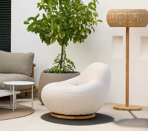Custom Modern Woven Mesh Rattan <b>Standing</b> Floor Lamp Eco Friendly Solid Teak Wood Base Tall Lamp for Contract Furniture Supply - Product Image 6