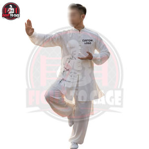 เสื้อแขนยาวสีพื้น ปรับแต่งได้ ตะเข็บหน้าอย่างดี ระบายอากาศได้ดี ผ้าโพลีเอสเตอร์ 100% 140 กรัม สำหรับชุดต่อสู้ศิลปะการต่อสู้ - Product Image 2