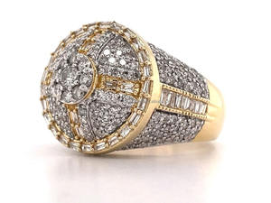 Anillo de Lujo con Moissanita de Corte Brillante, Plata de Ley 925, Clásico, con Incrustaciones de Diamantes, para Hombre y Mujer, Uso Diario, Estilo Hip Hop - Product Image 3