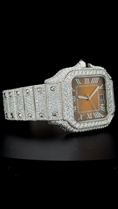 Nuevo Reloj de Diamantes Redondos Estilo Hip Hop con Moissanita, Alta Calidad, DEF, para Negocios, Deportes y Moda, en Acero Inoxidable - Product Image 2