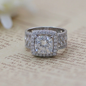 Anillo Unisex de Plata de Ley 925 con Baño de Oro de 18K, Perla de Agua Dulce, Corte Baguette, Moissanita y Pavé, Estilo Hip-Hop, de ZAWO HOUSE - Product Image 5